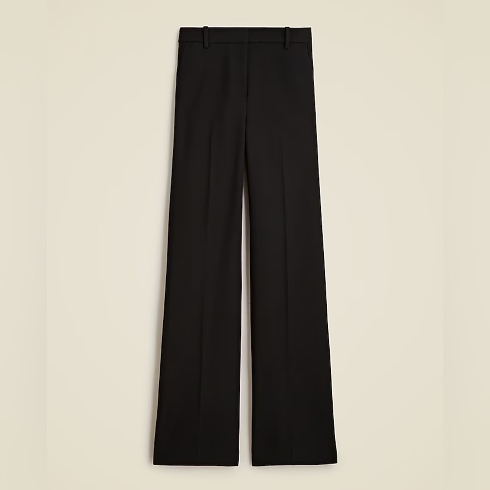 NWT J.Crew - Wide-leg trouser in four-season stretch - Black - Size 10
